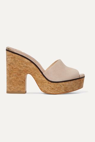 Jimmy Choo + Deedee 125 Suede Platform Mules