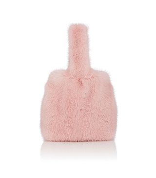 Barneys New York + Mink Fur Wristlet Bucket Bag