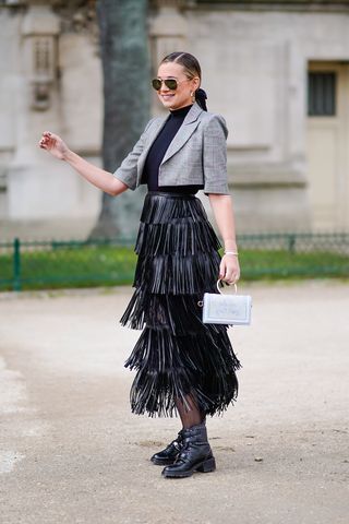 See How to Wear a Fringe Skirt and Shop Them Who What Wear