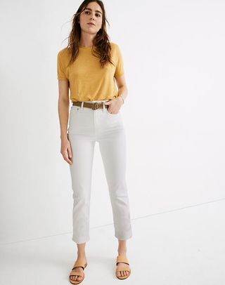 Madewell + Classic Straight Jeans in Tile White