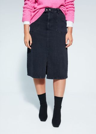 Violeta + Midi Denim Skirt