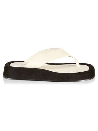 The Row + Ginza Leather Thong Sandals