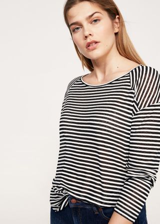 Violeta by Mango + Striped T-Shirt