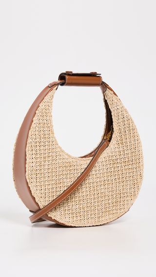 Staud + Raffia Mini Moon Bag