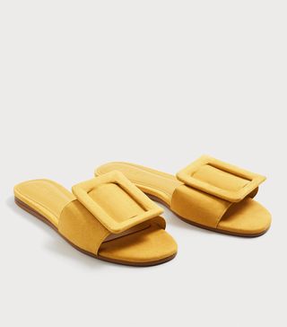 Mango + Buckle Flat Sandals