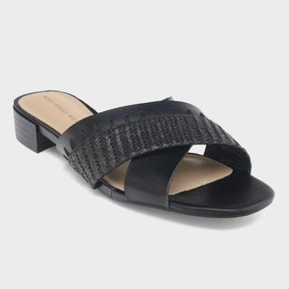 Who What Wear + Stella Heeled Cross Band Slide Sandals