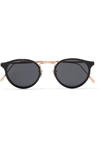 Eyevan + Round-frame Acetate And Gold-tone Sunglasses