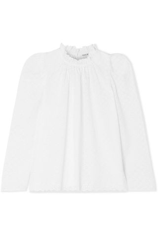 Ulla Johnson + Gracie Broderie Anglaise Cotton Blouse
