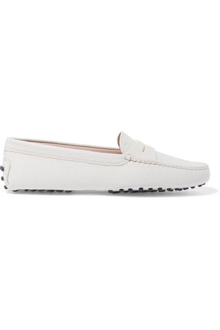 TOD'S + Gommino Textured-leather Loafers