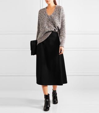 T by Alexander Wang + Cotton-Jersey Midi Skirt