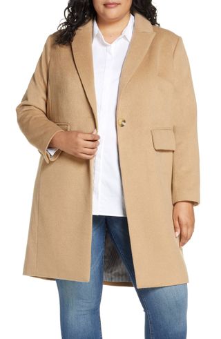 Court & Rowe + One-Button Plus Topper Coat