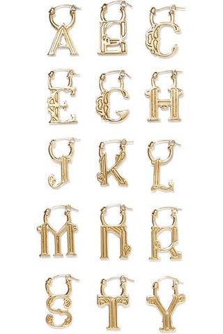 Ellery + A-Z Alphabet Gold-Plated Earring