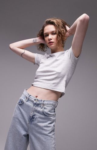 Topshop + Everyday Crop Crewneck Tee