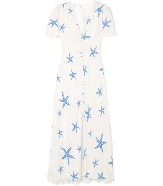 Rixo London + Jade Printed Chiffon Midi Dress