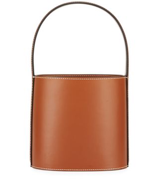 Staud + Leather Bisset Smooth Top Handle Bag