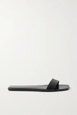 The Row + Chocolate Leather Slides
