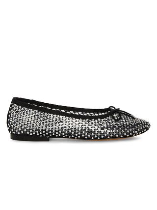 Steve Madden + Blossoms Rhinestone Mesh Ballet Flats