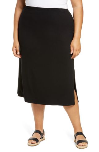 Eileen Fisher + Fluid Jersey A-Line Skirt