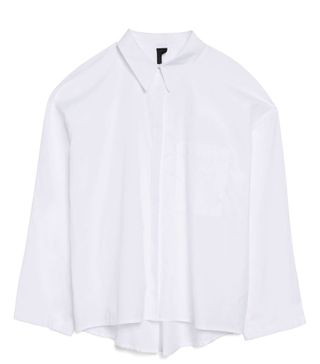 Topshop Boutique + Popper Sleeve Boxy Shirt