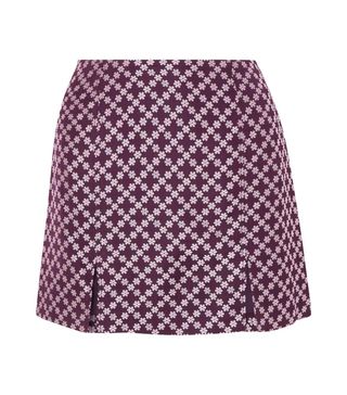 AlexaChung + Floral-Jacquard Mini Skirt