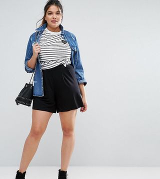 ASOS Curve + Pleated Culotte Shorts