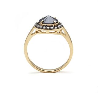 Anna Sheffield + Yellow Gold & Black Diamond Ring