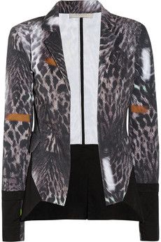 Preen Line + Berry Leopard-Print Stretch-Cotton Drill Blazer