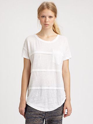 Marc by Marc Jacobs + Slubbed Linen Jersey Tee