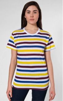 American Apparel + American Apparel Unisex Stripe T-Shirt