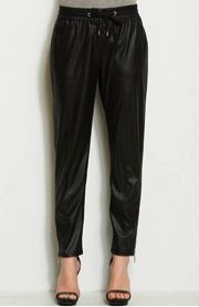 Armani Exchange + Armani Exchange Faux Leather Jogger Pants