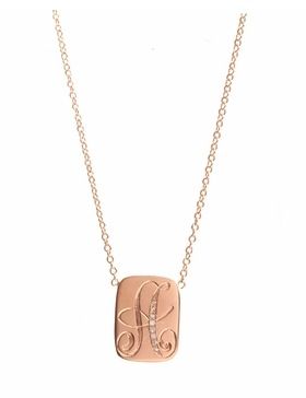 Ariel Gordon Jewellery + Ariel Gordon Jewellery Pave Diamond Signet Dog Tag Necklace