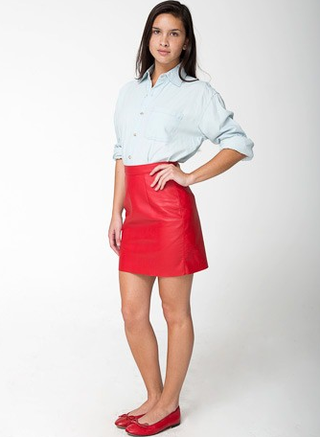 American Apparel + The Leather Mini Skirt