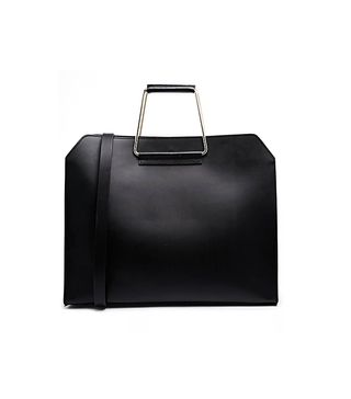 ASOS + Leather Bag With Metal Handles