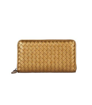 Bottega Veneta + Woven Metallic Wallet