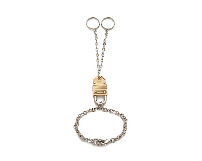 Rodarte + Padlock Ring Bracelet in Silver