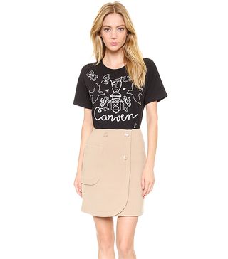 Carven + Embroidered T-Shirt