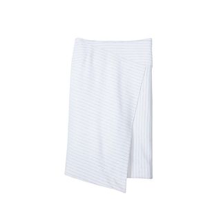 Tibi + Pinstripe Asymmetrical Skirt