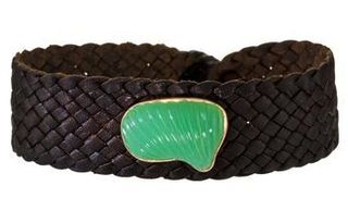 Dezso by Sara Beltran + Dezso by Sara Beltran Barbatia Carved Stone on Leather Bracelet