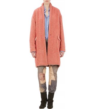 Isabel Marant + Herringbone Wool Gabriel Blanket Coat