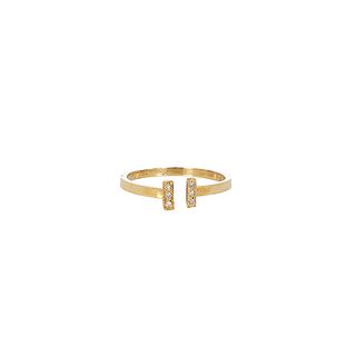 Loren Stewart + Pavé Diamond 
Gold Adjustable Ring