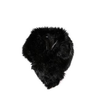 ASOS + Faux Fur Collar With Slot Through Detail