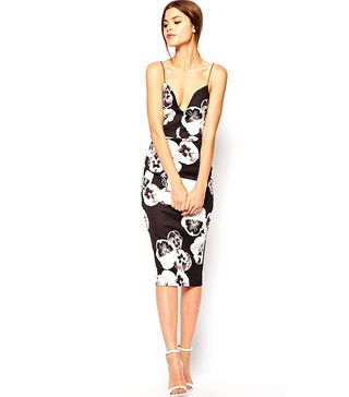 ASOS + Pansy Print Pencil Dress