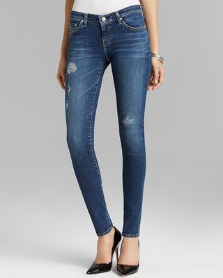 AG Adriano Goldschmied Jeans The Legging in 10 Year Mend + Bloomingdales