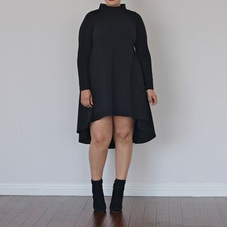 Girl With Curves + High-Neck Swing Dress