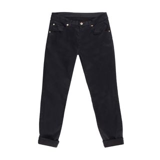 The Relaxed Skinny in Slick Black + 7 For All Mankind