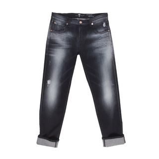 Relaxed Skinny in Slim Illusion Ultimate Icy Black + 7 For All Mankind