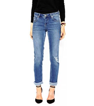 ASOS + Kimmi Supersoft Shrunken Boyfriend Jeans