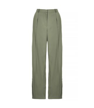 Topshop + Slouchy Satin Stripe Trousers