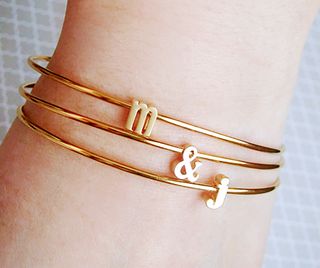 Tom Design + Tiny Gold Initial & Ampersand Bracelet