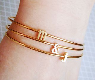 Tom Design + Tiny Gold Initial 
Ampersand Bracelet